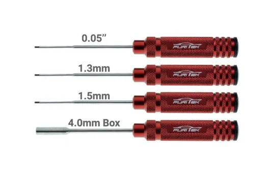 FuriTek HSS-Werkzeug-Set Sechskant 0,050Zoll, 1,3 und 1,5 und 4,0mm für 1/18 und 1/24 Crawler
