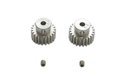 Tamiya RC Ersatzteile für TT02, DT03 und MF01X Motorritzel-Set aus Aluminium 22Zähne und 23Zähne M0,6