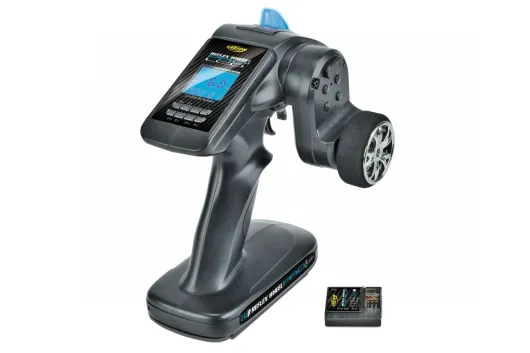 Carson Fernsteuerung/Sender 3K Reflex Wheel PRO 3 LCD 2,4GHz mit Carson Empfänger Reflex Wheel Pro 3/X1 2,4GHz