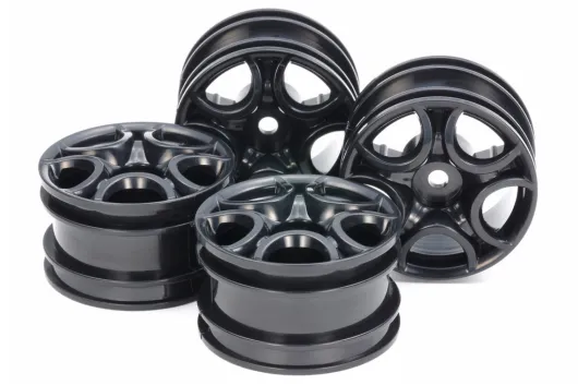Tamiya RC Ersatzteile MF01X Felgen 5-Speichen in schwarz 4Stück