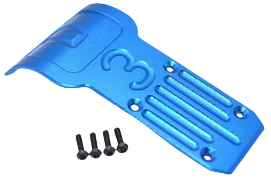 GPM Tuningteile Aluminium Bumper hinten in blau für Tamiya DT03
