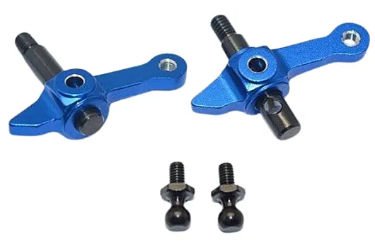 GPM Tuningteile Aluminium Lenkhebel vorne in blau für Tamiya DT03