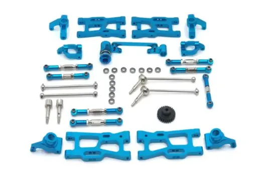 MBW RC CAR Tuningteile für RC Auto Mini Cito und DF Z06 Buggy großes Tuning Set aus Aluminium in blau