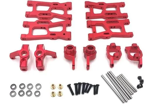 MBW RC CAR Tuningteile für RC Auto Mini Cito und DF Z06 Buggy Tuning Set aus Aluminium in rot