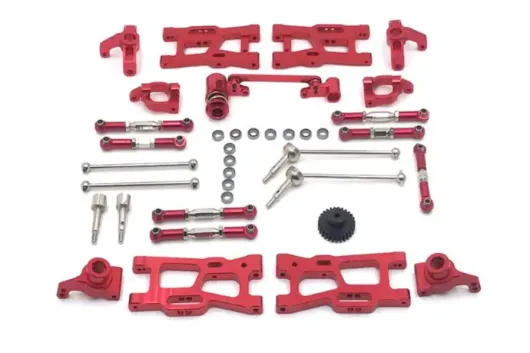MBW RC CAR Tuningteile für RC Auto Mini Cito und DF Z06 Buggy großes Tuning Set aus Aluminium in rot