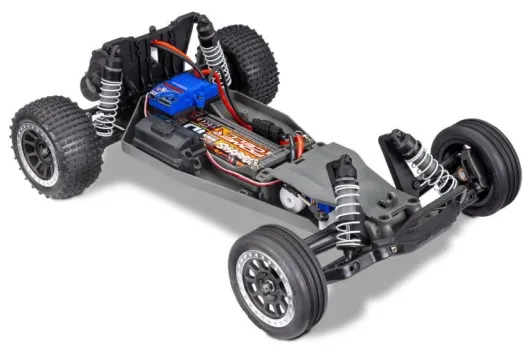 Traxxas Bandit rot 1/10 2WD RTR Brushed mit HD Teilen (Heavy-Duty) mit Akku und 4A USB-C-Lader