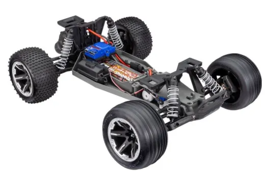 Traxxas Rustler grün 1/10 Stadium-Truck RTR Brushed mit HD Teilen (Heavy-Duty) mit Akku und 4A USB-C-Lader
