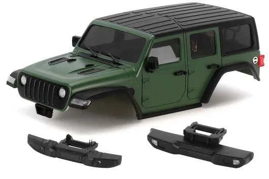 MBW RC CAR Tuningteile für Traxxas TRX4M Karosserie mit Stoßstangen in grün