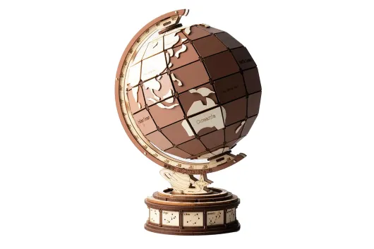 Lasercut Holzbausatz Funktionsmodell Global Wonders Globus - 277 Teile