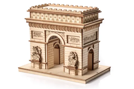 Lasercut Holzbausatz made in EU Architekturmodell Triumphbogen - 164 Teile