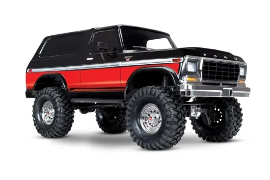 Traxxas TRX-4 79 Ford Bronco schwarz rot 1/10 Crawler RTR Brushed, Clipless, ohne Akku und ohne Lader