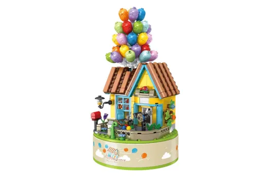 Panlos Klemmbausteine Spieluhr Fliegendes Haus - 528 Teile