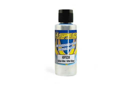 HSP H-Speed Lexan Airbrush Farbe 60ml in Glitzer Silber / Glitter Silver