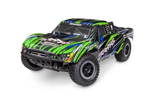 Traxxas Slash 1/10 2WD Short-Course-Truck grün RTR BL-2S Brushless, HD, ohne Akku und ohne Lader mit Clipless