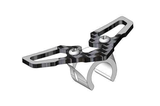 Rakonheli Höhenleitwerk und Halterung aus Carbonfaser mit Delrin in Silber für Blade InFusion 120