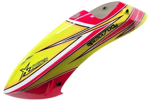 XLPower Ersatzteile Kabinenhaube in gelb rot für XLPower NME Nitro