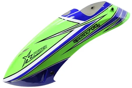 XLPower Ersatzteile Kabinenhaube in grün blau für XLPower NME Nitro