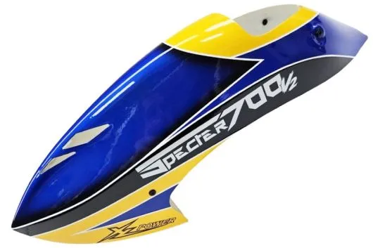 XLPower Ersatzteile Kabinenhaube in Blau Gelb für XLPower Specter V2