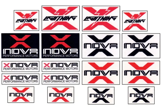 Xnova Aufkleber / Sticker Lightning 16Stück