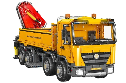 MouldKing Klemmbausteine LKW mit Selbstentladekran mit RC Set - 4012 Teile