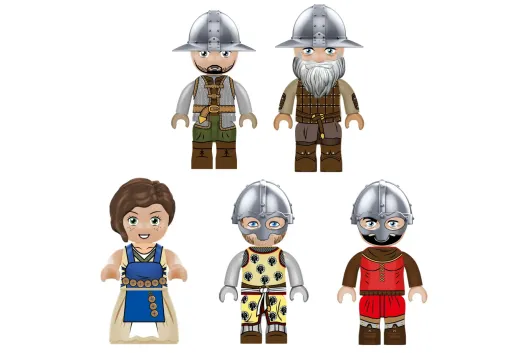 KiddiCraft Klemmbausteine KIDDIZ Figuren-Pack Ritter - 114 Teile
