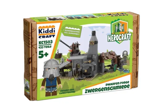 KiddiCraft Klemmbausteine Zwergenschmiede - 433 Teile