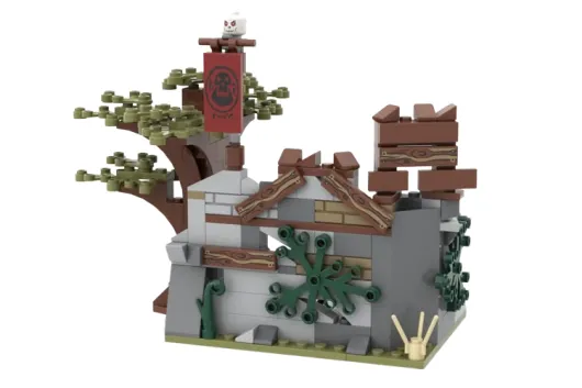 KiddiCraft Klemmbausteine Ork Unterschlupf - 199 Teile