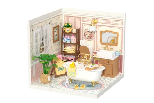 Lasercut Kunststoff Bausatz Standmodell DIY Miniature Haus Super Creator Serie Blubber Bläschen Badezimmer - 103 Teile