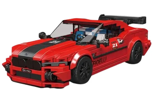 MouldKing Klemmbausteine Auto Sportwagen M8 - 481 Teile mit stapelbarer Displaybox/Sammelbox 19,5x9,5x8,5cm