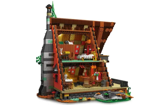 MouldKing Klemmbausteine Modulare Waldhütte mit LED Lichtern - 3398 Teile