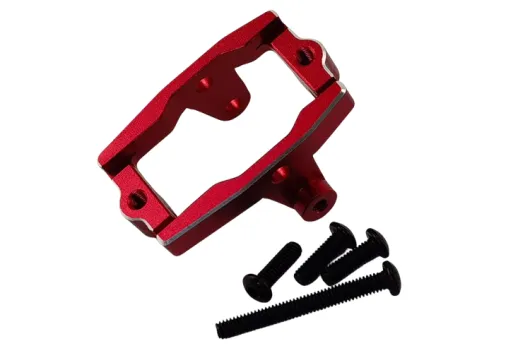 rcTURN Servo-Halter aus Aluminium in rot für TRX-4M 1/18