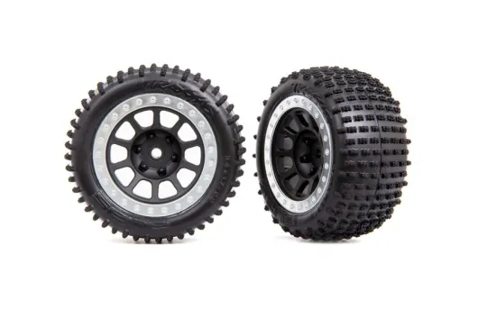 Traxxas Tuning Alias Reifen auf Tracer 2,2 Felgen in satin-chrom hinten 2Stück für Bandit 1/10