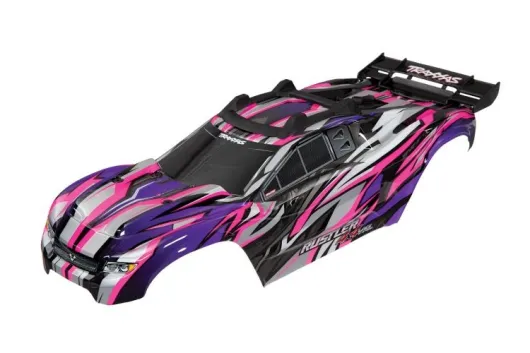 Traxxas Tuning Karosserie in pink mit Aufkleber für Rustler 1/10