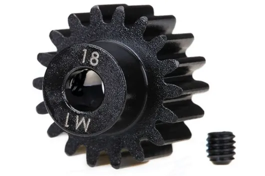 Traxxas Tuning Motorritzel 18Z gehärtet für 5mm Welle und Stahl-HZ (Modul 1) für MAXX 1/10 und X-Maxx 1/7