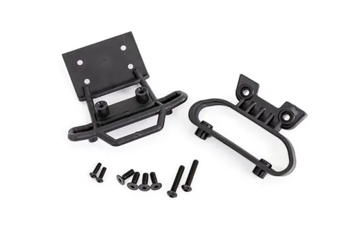 Traxxas Tuning Bumper mit Halter für LED-Licht in schwarz vorne für Bigfoot 1/10