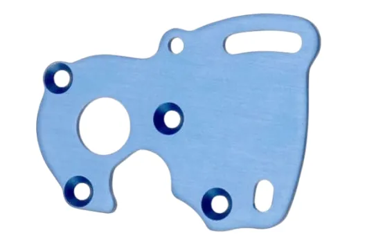 Traxxas Ersatzteile Aluminium Motor-Platte in blau (für TRX7060) für E-Revo und Slash 1/16