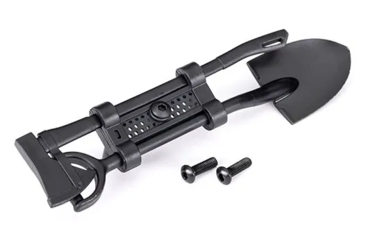 Traxxas Zubehör Schaufel, Axt und Befestigung in schwarz für TRX-4 1/10