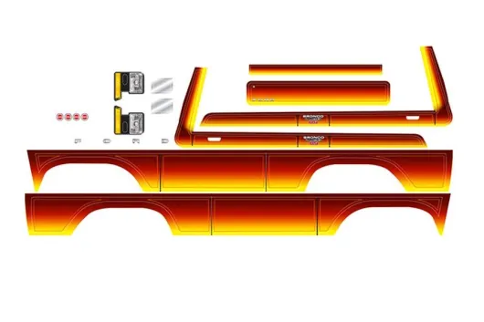 Traxxas Ersatzteile Aufkleberbogen Sunset 1979 für TRX-4 Ford Bronco 1/10