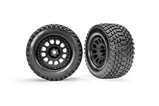 Traxxas Tuning Gravix Racing Reifen auf XRT Felgen in schwarz 2Stück für X-Maxx 1/7