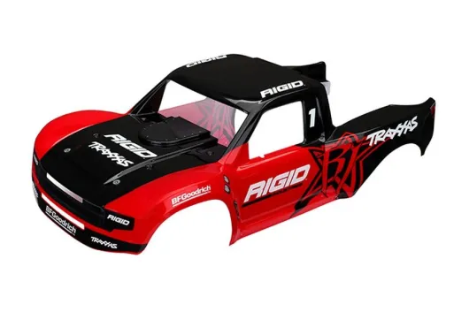 Traxxas Tuning Karosserie Rigit Edition mit Aufkleber für Unlimited Desert Racer 1/7