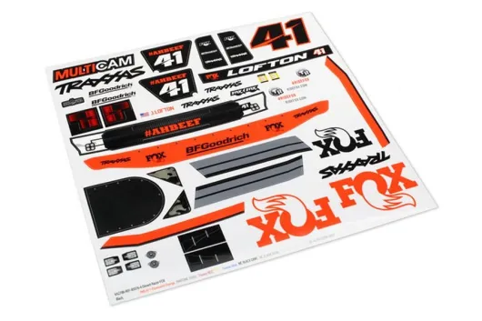 Traxxas Tuning Aufkleberbogen Fox Edition für Unlimited Desert Racer 1/7