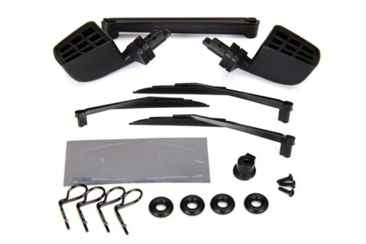 Traxxas Tuning Rückspiegel und Scheibenwischer in schwarz für TRX-4 1/10
