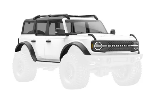 Traxxas Tuning Karosserie Bronco in weiß mit Anbauteilen für TRX-4M 1/18