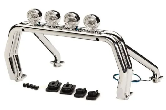 Traxxas Ersatzteile Überrollbügel in chrom mit Schrauben (für TRX9212) für TRX-4 1/10 K10 und F150