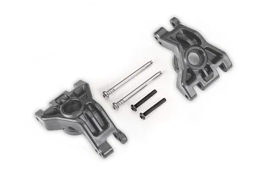 Traxxas Tuning Extreme Heavy Duty Radträger in grau mit Kleinteilen (für TRX9080 Kit) für Ford Fiesta, Raptor, Rustler, Slash und Stampede 1/10