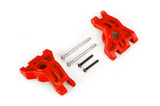 Traxxas Tuning Extreme Heavy Duty Radträger in rot mit Kleinteilen (für TRX9080 Kit) für Ford Fiesta, Raptor, Rustler, Slash und Stampede 1/10