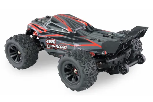 Amewi RC Hyper GO Truggy brushless 2S 4WD 1/16 RTR in schwarz rot