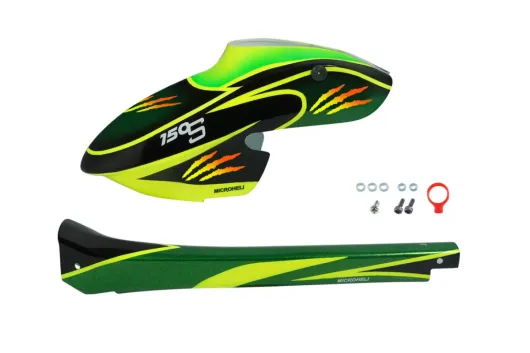 Microheli Airbrush Fiberglass Green Scratch Rumpf für Blade 150S und Smart