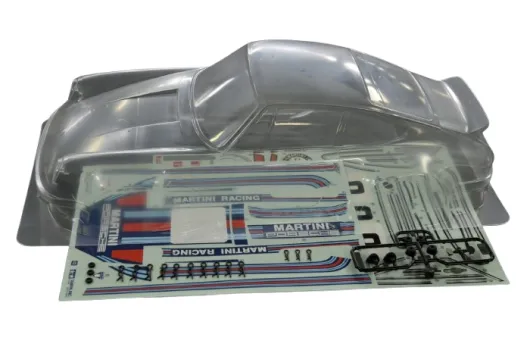 Tamiya RC Karosserie Porsche911 Carrera RSR Martini für TT-02 1/10 bzw. für 257mm Radstand (Standard)