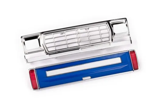 Traxxas Ersatzteile Kühlergrill und Heckklappen Panel in blau für Ford F150 TRX-4M 1/18